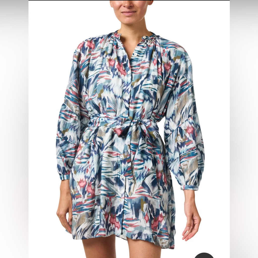 Nwt Chufy Pia Voile Mini Dress Hauapi Ice Sz Medium $458